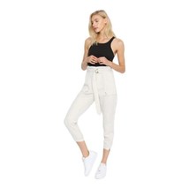 Pam &amp; Gela Paperbag Waist Pant Sand Large New - £98.09 GBP