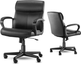 Home Office Chair - Mid Back Executive Task Chair Adjustable Computer, Study. - £69.79 GBP