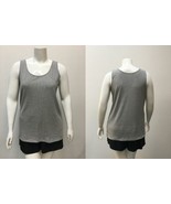 George Plus Women&#39;s Rib Tank Top Gray Light Gray Color Size 3X NEW - $8.00