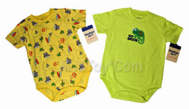 NWT OshKosh B&#39;Gosh Baby Go Green Lizard Bodysuit Lot 2 9 Months Shirt Ro... - £15.71 GBP