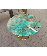 Handmade Amazonite Green Marble Coffee Table Top – Polished Crystal Slab... - $564.64 CAD+