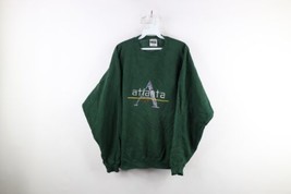 Vintage 90s Streetwear Mens Large Faded Spell Out Atlanta Georgia Sweatshirt USA - £47.44 GBP