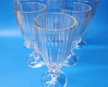 Libbey Janette Ribbed Soda Fountain Milkshake Glass - Set Of 6 - MINT CO... - £33.49 GBP