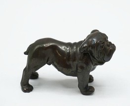 Bronze Blecher Bulldog Figurine Lambies Garçon Dodge USA Solide - $55.42