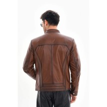 Vinci The Arezzo Brown Leather Men Jacket image 3