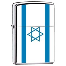 Zippo Lighter - Flag of Israel High Polished Chrome Case - £22.27 GBP