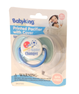 Baby King Printed Pacifier With Cover - New - Game Changer - £7.07 GBP