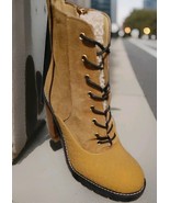 New COACH Haven Boots in Raw Umber/ Natural Embossed Logo Sz 10 Retail $275 - $2,512.50 MXN