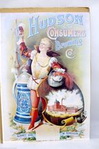 Vintage Hudson County Brewery Poster 1970s Repro of 1890s  Art 16 x 11  - $441.50 MXN