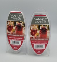 Yankee Candle Wax Melts Christmas Morning Punch Fragranced Holiday Lot 2 New - £8.30 GBP