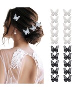 20 Pcs Butterfly Hair Clip Lace Embroidery Bows Clips Small Hair Pins Wo... - $18.88