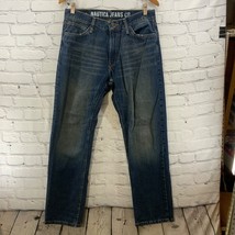 Nautica Blue Jeans Mens Sz 30 x 30 Straight Fit Dark Wash Faded - £14.20 GBP