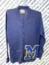 VTG 50s Wool Letterman Cardigan Knit Sweater Puritan Natch Montoursville... - $133.65