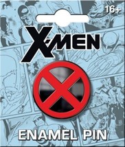Marvel Comics X-Men Red and Black X Logo Thick Metal Enamel Pin NEW UNUSED - £6.14 GBP