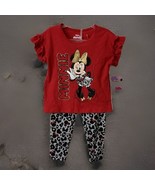 Disney Jr. MINNIE MOUSE Size 4T Legging Pants Set Ruffle Short Sleeve Top - €12,76 EUR