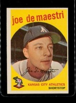 Vintage Baseball Trading Card Topps 1959 #64 Joe Demaestri Kansas City A&#39;s Ss Wb - £9.82 GBP