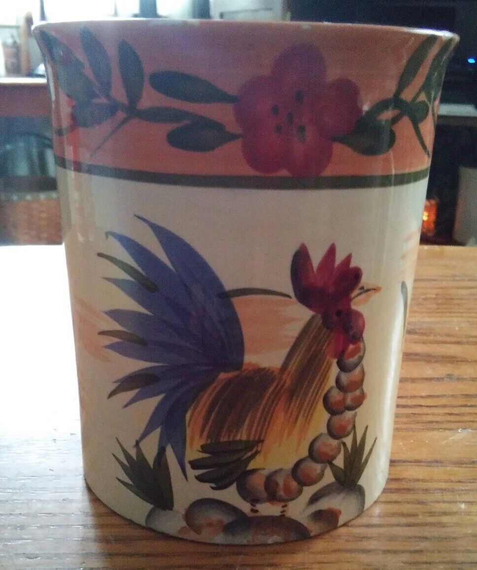 000 Market Street International Coffee Tea Ceramic Mug Rooster Hand Painted - $7.99