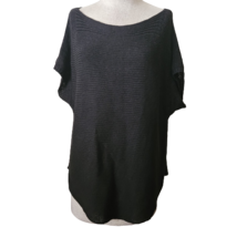 Black Scoop Neck Short Sleeve Sweater Size XL - £19.75 GBP