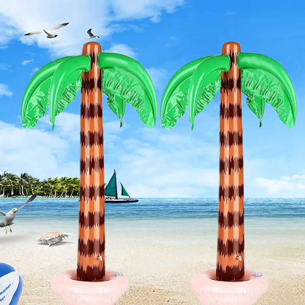 2Pcs 90CM PVC Inflatable Tropical Palm Tree Coconut Palm Tree Pool Beach - £10.50 GBP