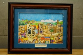 Framed Art 3D Judaica Judaism Friends of Zion Heritage Center Jerusalem City - £75.40 GBP