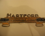 HARTFORD AMERICAN LEGION POST 26 LICENSE PLATE TOPPER - $112.49