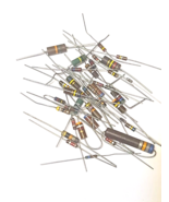 40pcs Assorted Resistors Carbon Composite Grab Bag  NOS Qty 40 Carbon Re... - $9.71