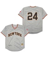 SF Giants #24 Willie Mays Jersey Old Style Uniform Gray - £35.66 GBP