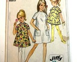 Vintage 1968  Simplicity Pattern 7741 Girls&#39; Flared Dress, Size 8 Breast 27 - $3.91