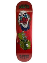 Dan Cates Jack in the Box Clown Pro deck RED Death Skateboards 8.25&quot;  with grip - £39.15 GBP