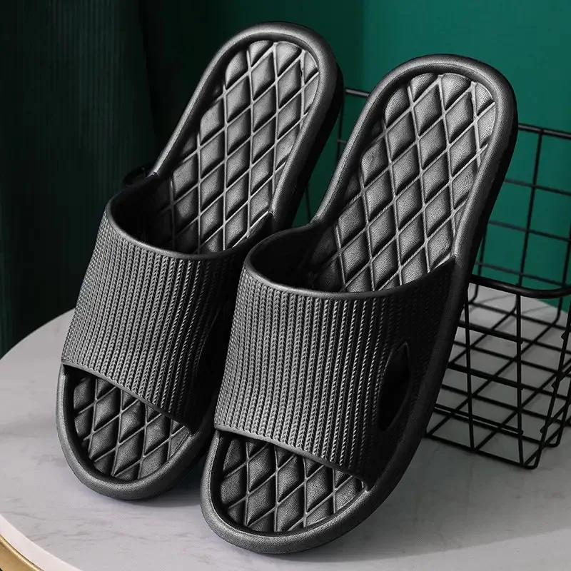 Men&#39;s New Slippers Summer PVC Soft Slippers For Men Outdoor Thicken Anti-slip Be - £19.28 GBP