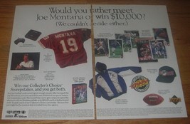 1994 Upper Deck Football cards Advertisement - Joe Montana - £12.17 GBP