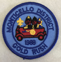 Vtg Cub Scouts Monticello District Gold Rush 1988 Iron On Patch - £773.66 GBP