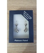 Platinum plated women&#39;s earrings Made with Swarovski elements Brand New ... - £8.25 GBP