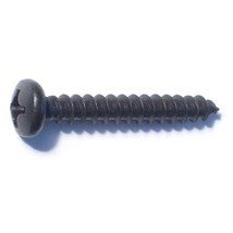 #12 x 1-1/2&quot; Black Steel Phillips Pan Head Sheet Metal Screws (6 pcs.) - $10.39