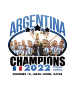 Argentina Messi Celebration Champions FIFA World Cup Qatar 2022 White T-... - $31.44 CAD+