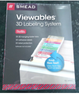 Smead Viewables 3D Labeling System 25 Hanging Tabs Labels 32 Adhesive La... - $14.84