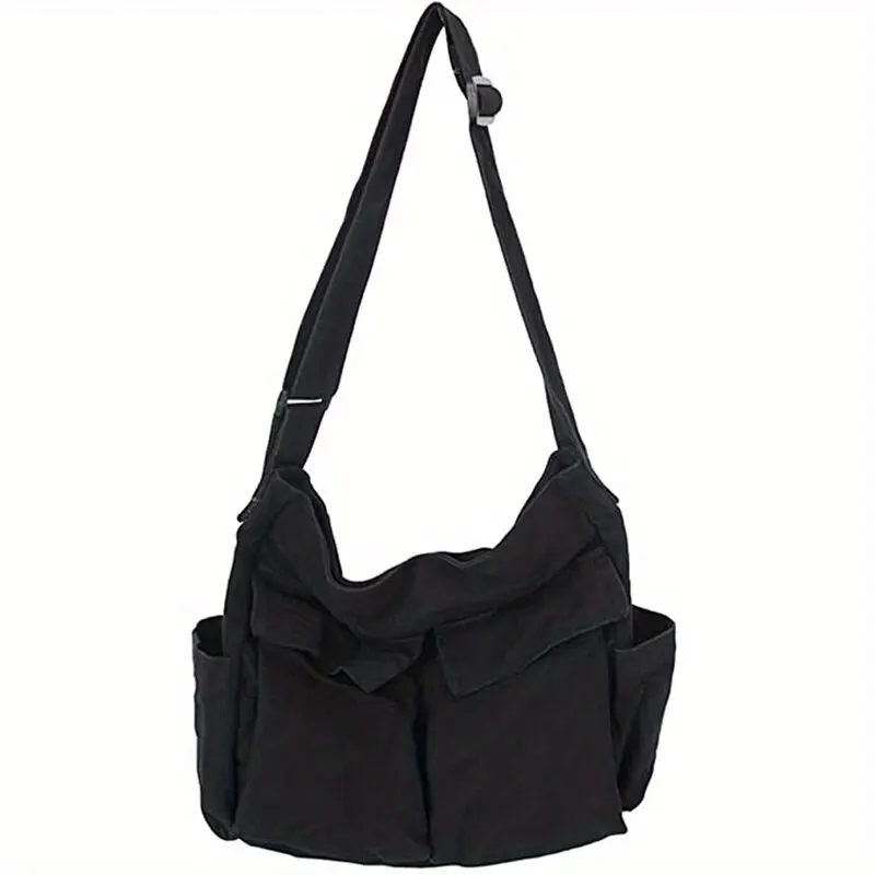 Canvas teenager shoulder tote bags messenger bags ladies casual handbag crossbody purse thumb200