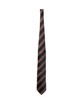 Ermenegildo Zegna Striped Tie In Grey And Pink Silk Men Multicolor One Size - $153.90