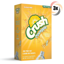 3x Packs Crush Pineapple Drink Mix Singles To Go | 6 Sticks Per Pack | .53oz - £9.17 GBP