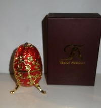 Taylor Avedon Enameled Crystal Accented EGG Music Trinket Box - New - £48.58 GBP