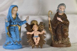 #2528 Old Plastic Fontanini Nativity 6&quot; tall - taller than usual-10 piece - $40.00