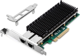 10G Network Card Intel X540 Dual RJ45 PCIe X8 NIC Win/Linux/VMware - $1,974.34 MXN