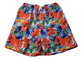 IFFEI Swim Trunk Shorts Mens Size Medium Multicolor Floral Pull On Draws... - £7.85 GBP