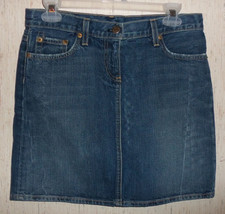 Womens J.Crew 5 Pocket Distressed Blue J EAN Skirt Size 28 - £19.90 GBP