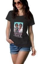 Miami Vice (80&#39;s Tv Show)  100% Cotton Black T-Shirt Tees For Women - £16.01 GBP