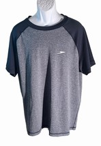 SPEEDO Men&#39;s Short Sleeve Pull-Over T-Shirt Blue Gray XXL - $13.54