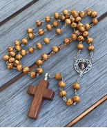 Sacred Wooden Rosary Necklace Urn - $54.63 CAD