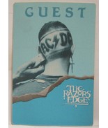 AC/DC - VINTAGE ORIGINAL RAZORS EDGE CLOTH CONCERT TOUR BACKSTAGE PASS - $13.69 CAD
