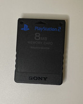 Official Genuine OEM Sony PlayStation 2 PS2 Memory Card Black 8MB - $11.95