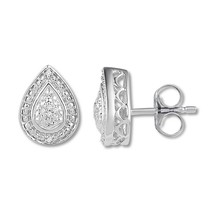 0.50Ct Moissanite Rond Larme Serti Femme Boucles D&#39;Oreilles En 14K Plaqué Or - £63.31 GBP